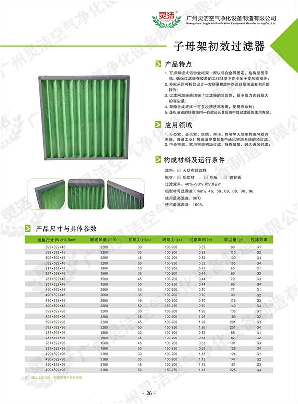 初效空氣過(guò)濾棉